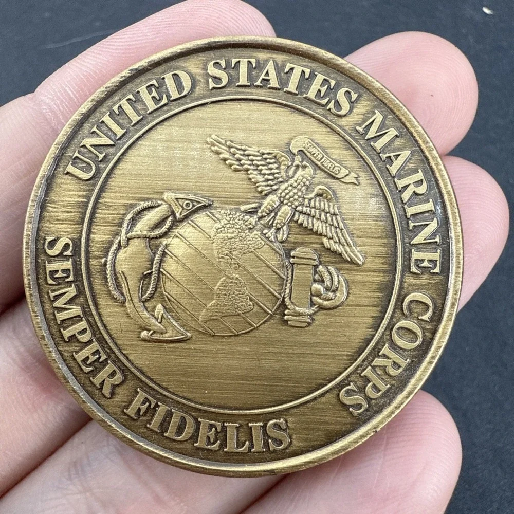PHOENIX HMT-302 SEMPER FIDELIS UNITED STATES MARINE CORPS BRASS COIN 1.5 INCH